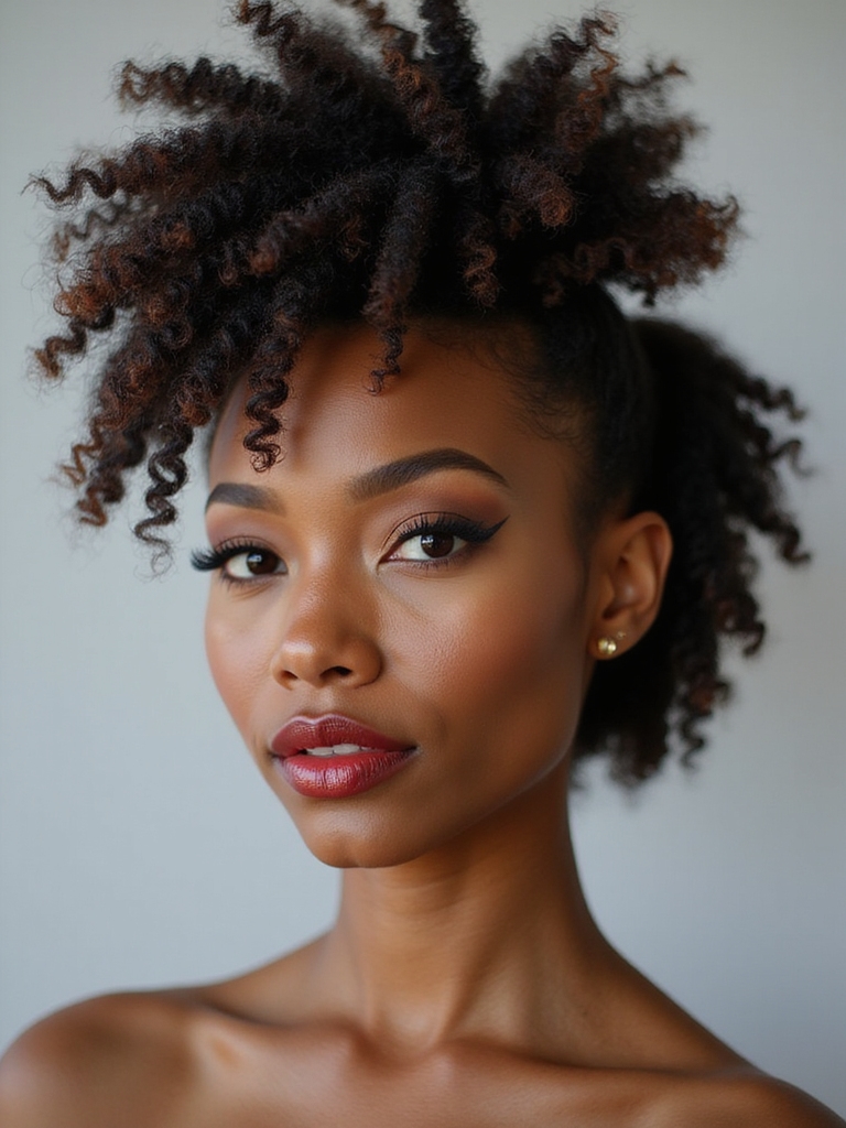 playful multi sized pineapple updo