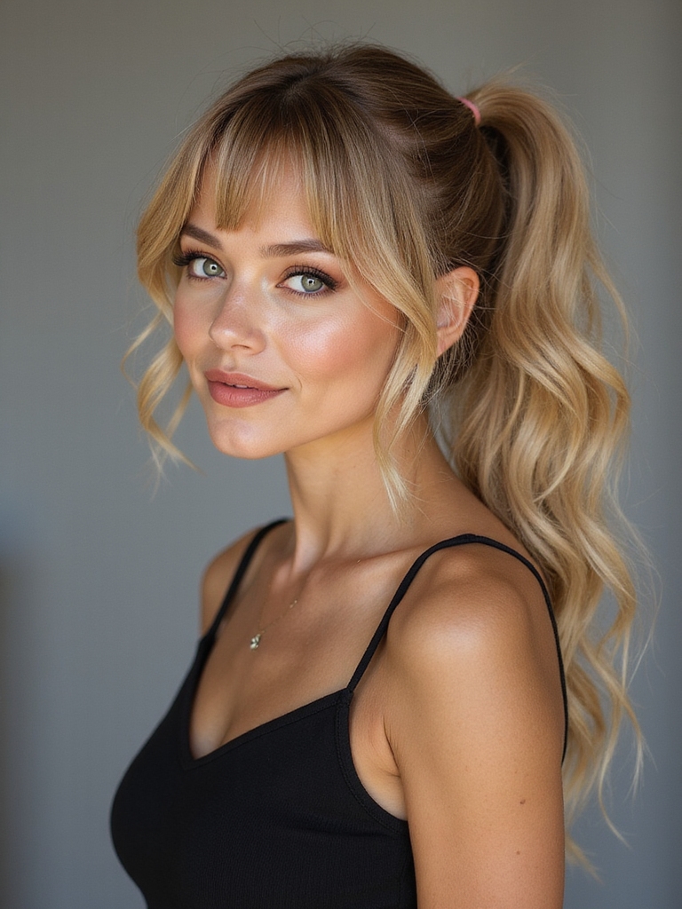 playful textured bubble ponytail