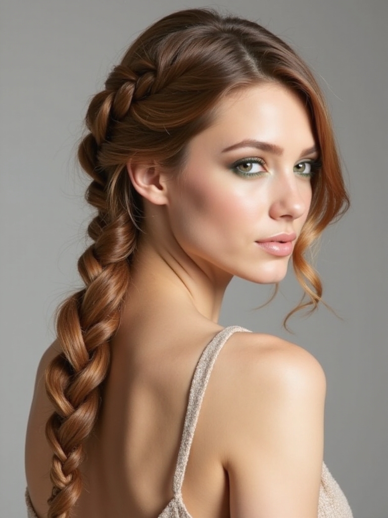 polished effortless side swept braid