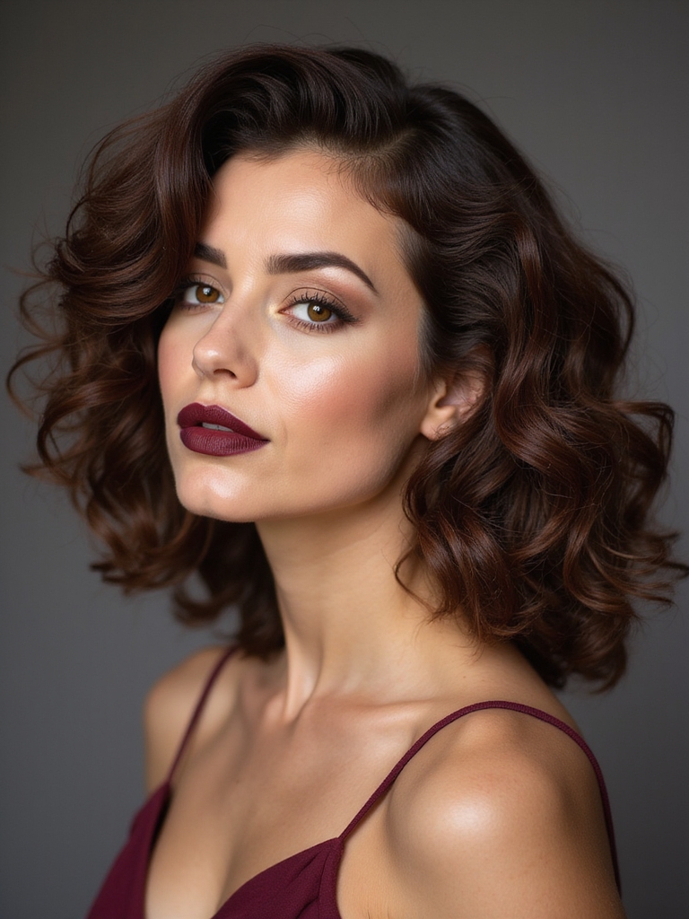 polished playful shoulder length curls