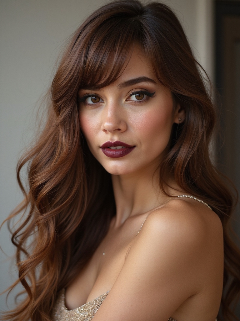 quick curtain bang tousled routine