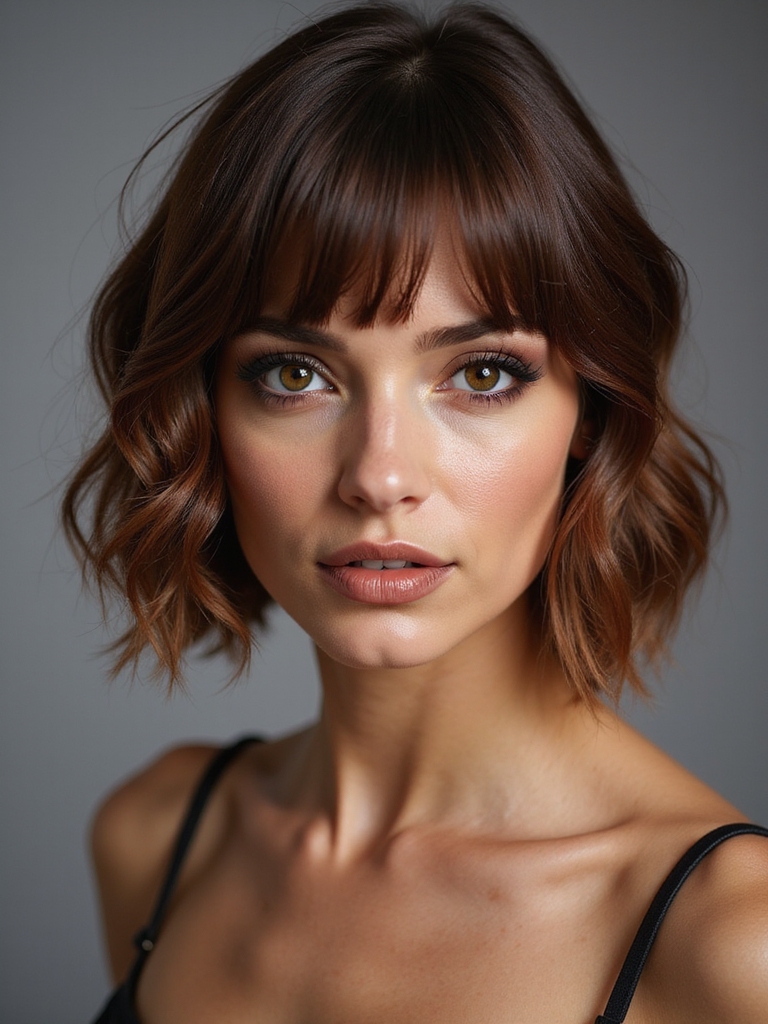 quick polished short side bangs