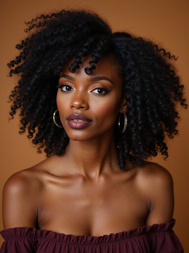 refresh curls and bangs