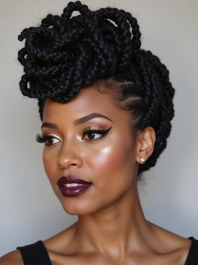 regal twisted halo updo