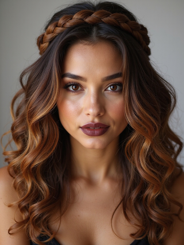 relaxed romantic braided crown