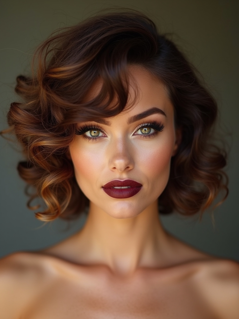 retro fingerwaves with micro bangs