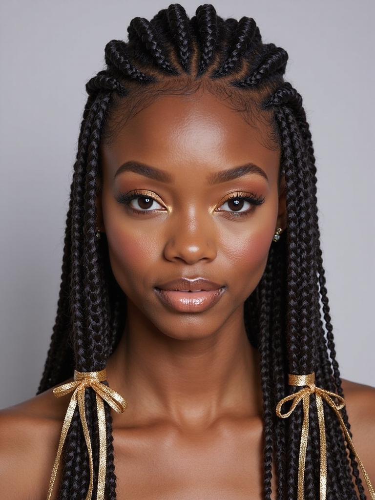 ribbon woven playful braided accents