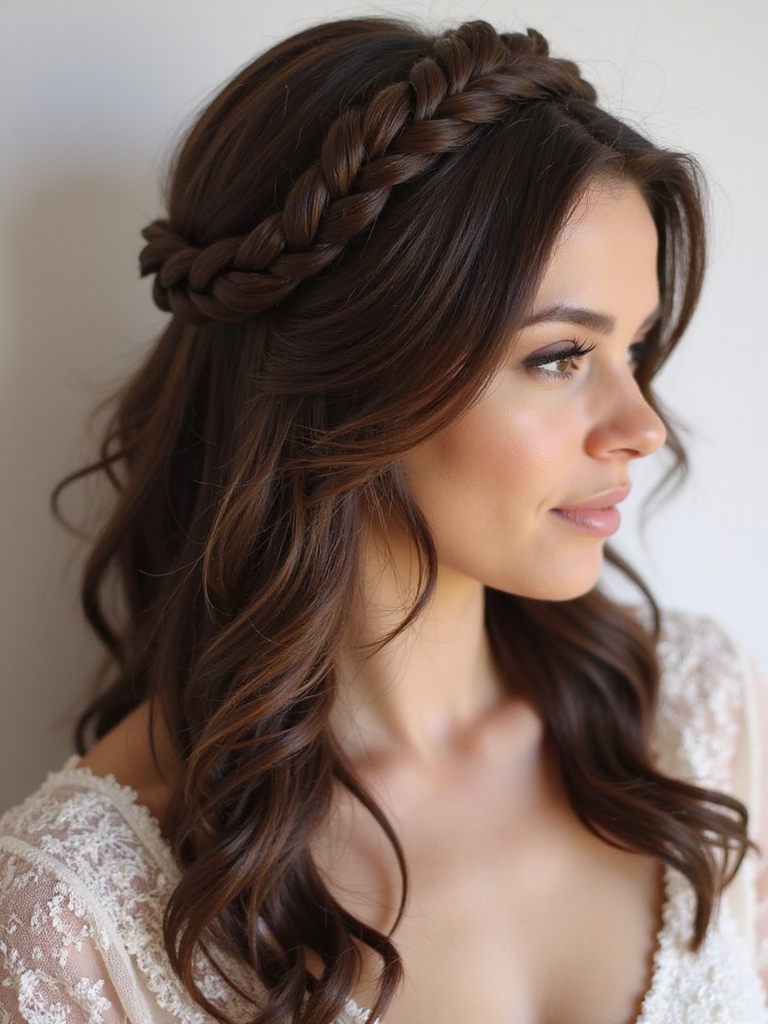 romantic fuss free braided crown