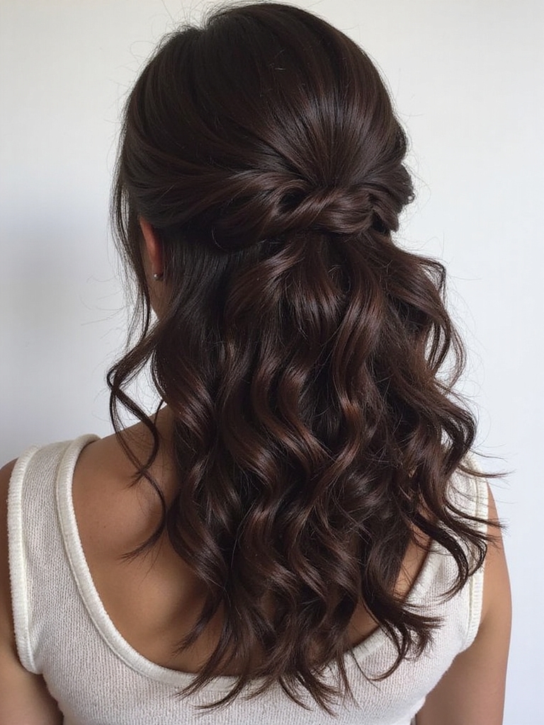 romantic low chignon curls