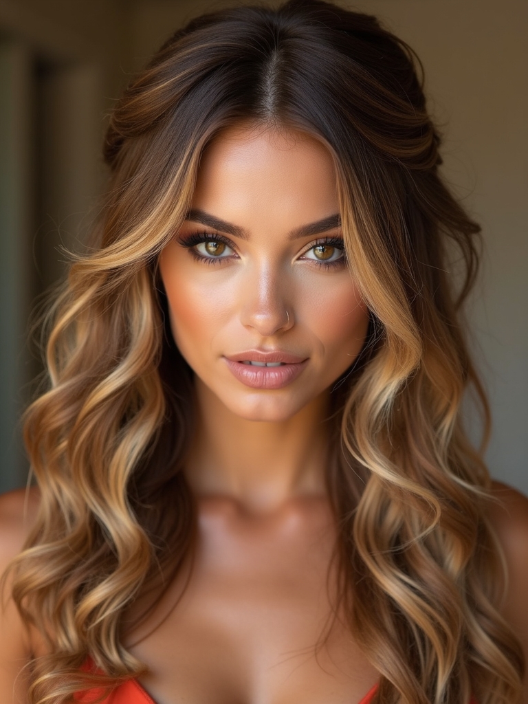 romantic relaxed waterfall braid