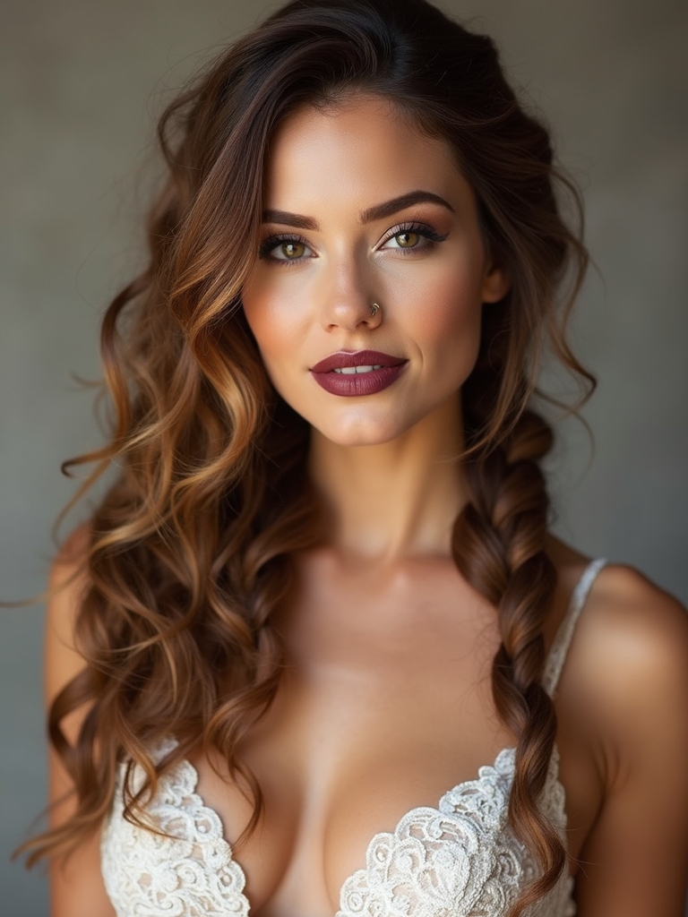 romantic textured loose fishtail