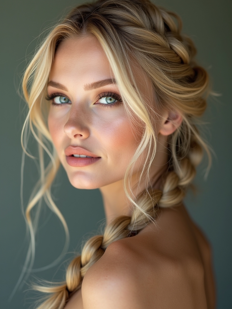 romantic tousled side fishtail