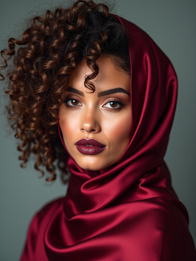 satin scarf preserves curls