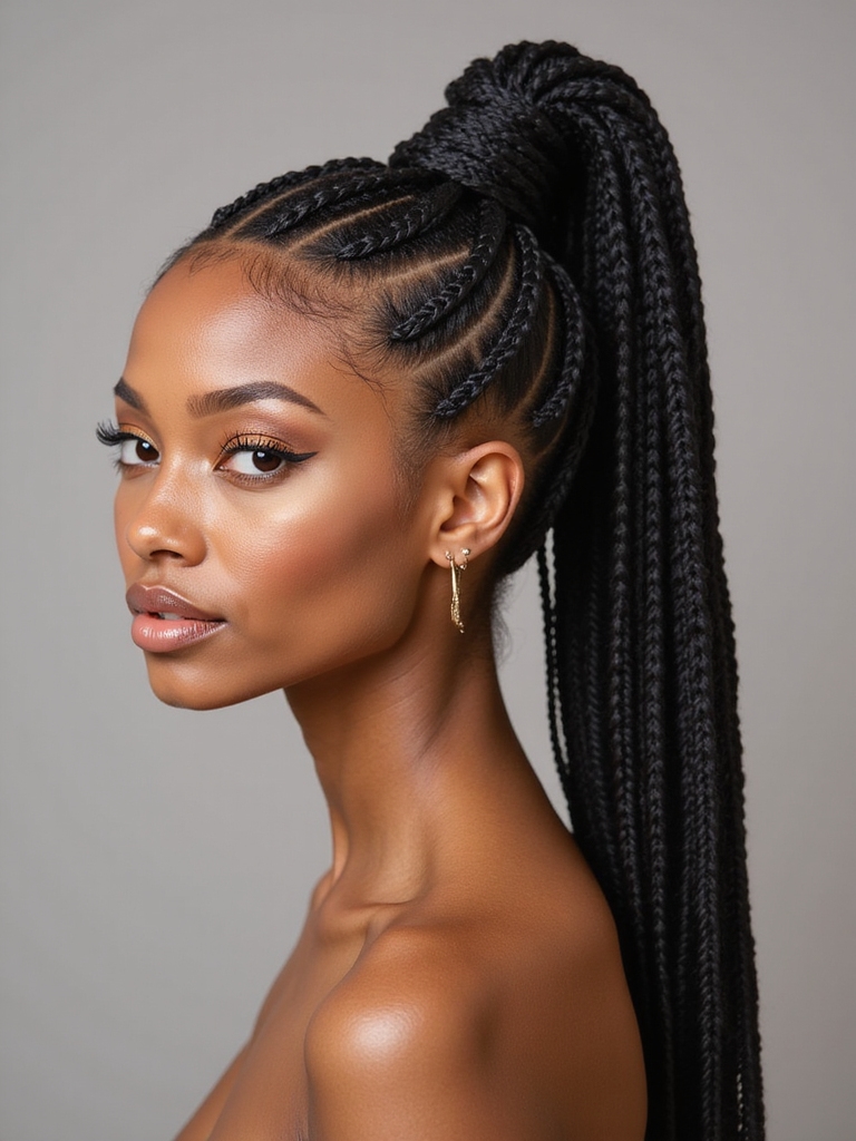 sculpted sleek long lasting cornrows