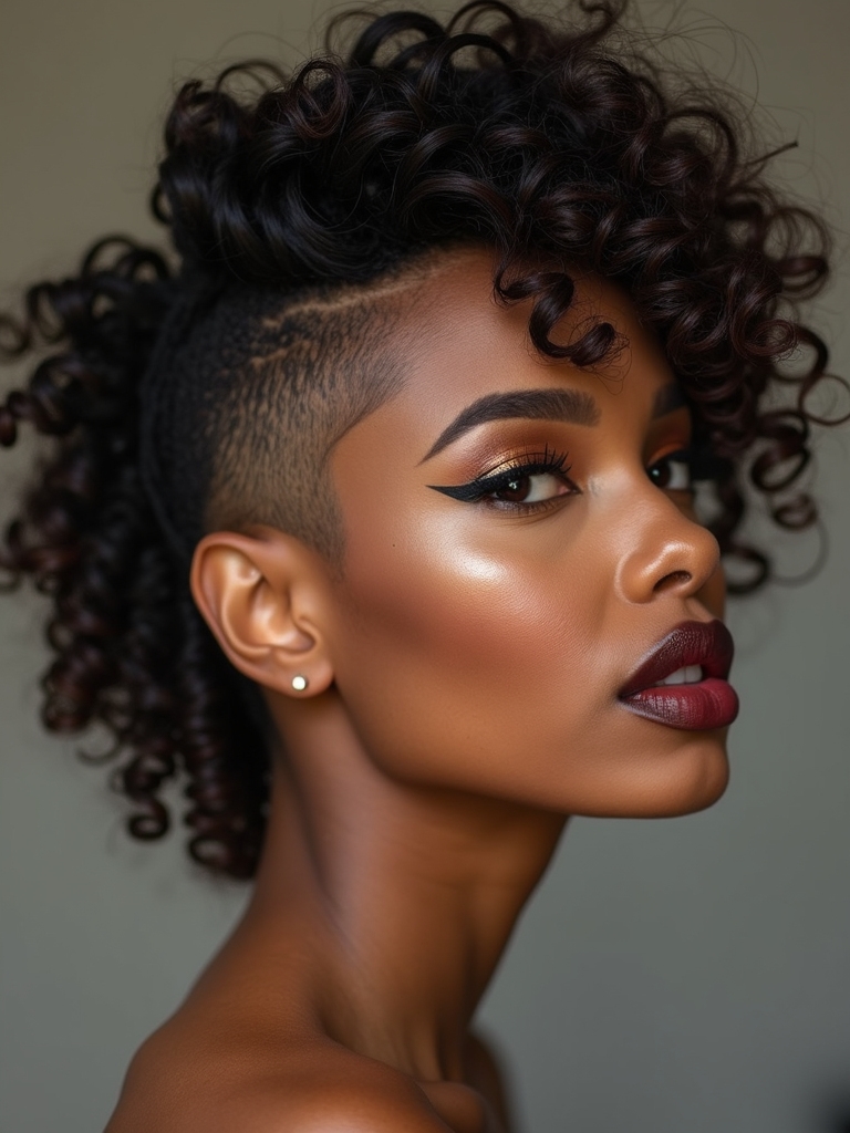 sculpted tapered curls volume