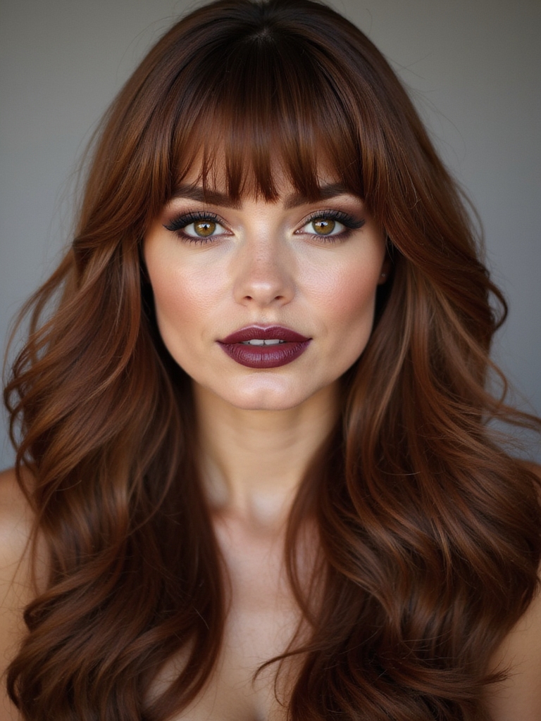 seamless long layered bangs