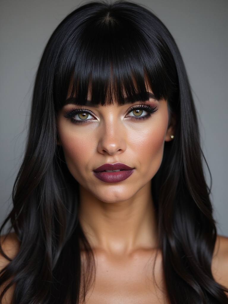 sharp angled v fringe