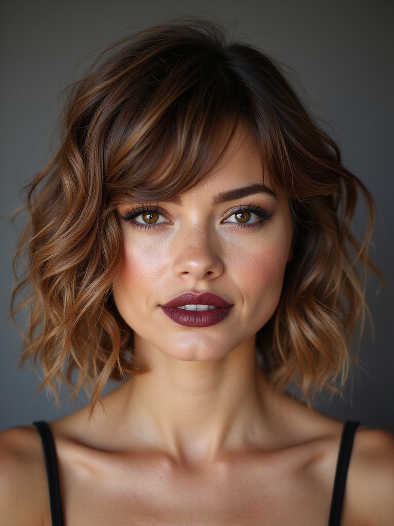 short bob with waves
