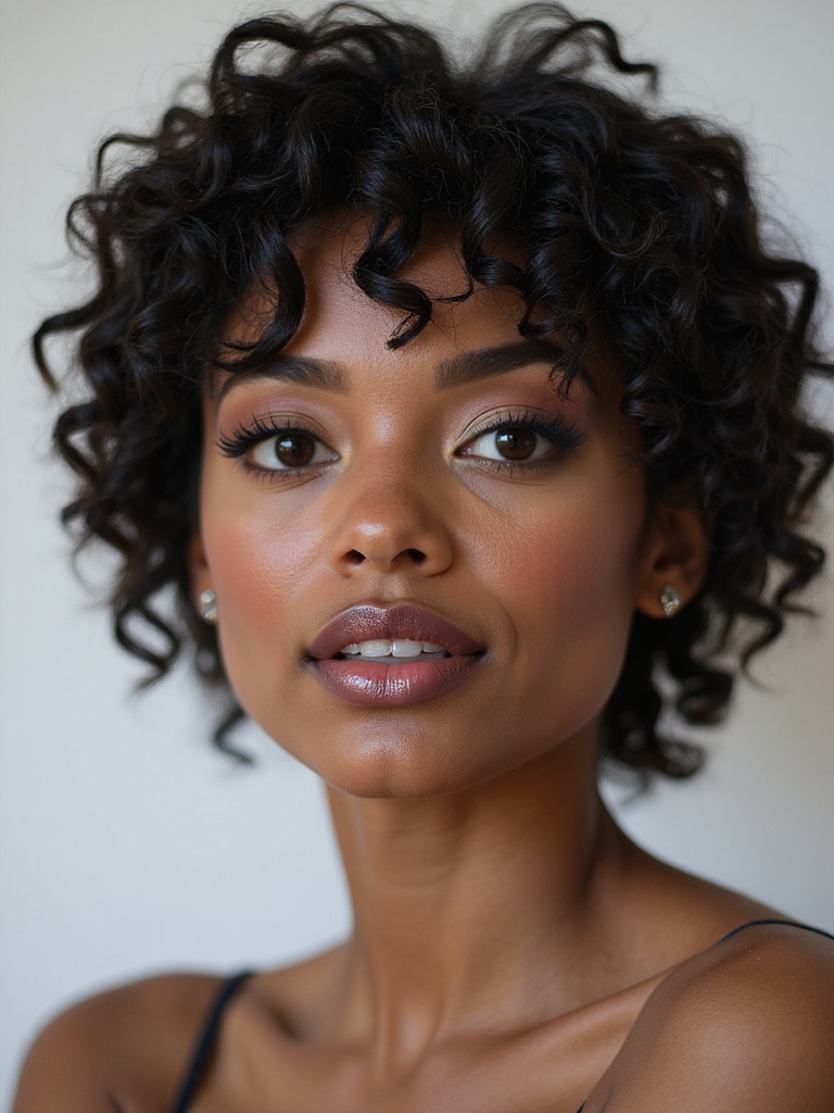 short curly charming hairstyles