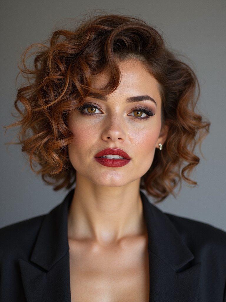 short layered curl enhancement