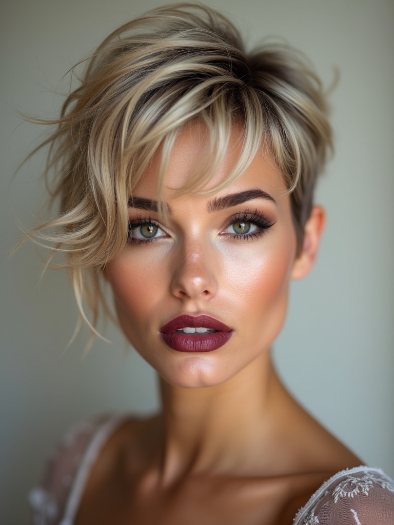 short layered pixie bangs