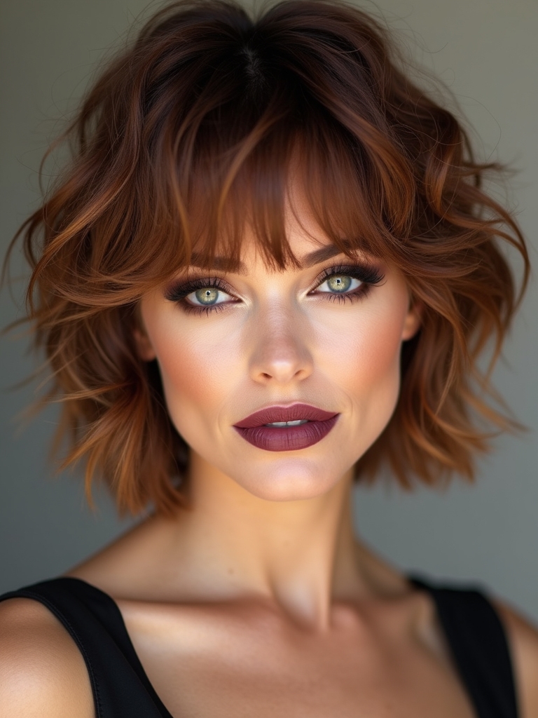 short textured bangs boost attitude