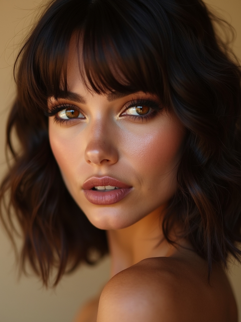 short textured bold micro bangs