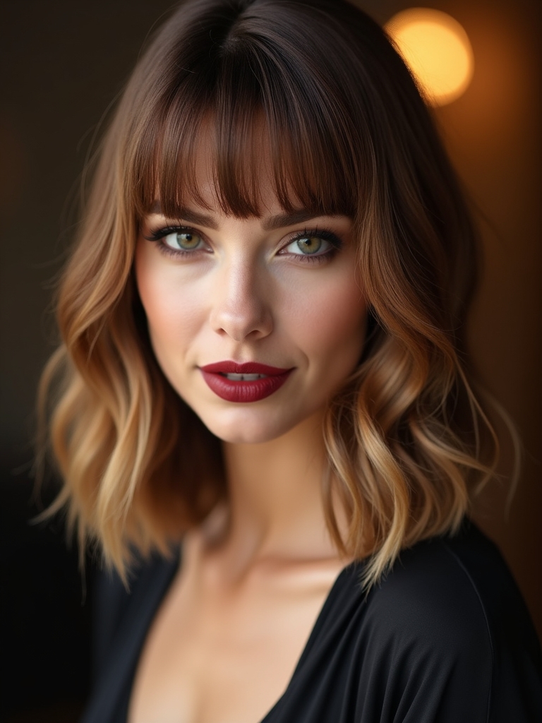 shoulder length bangs and transformations