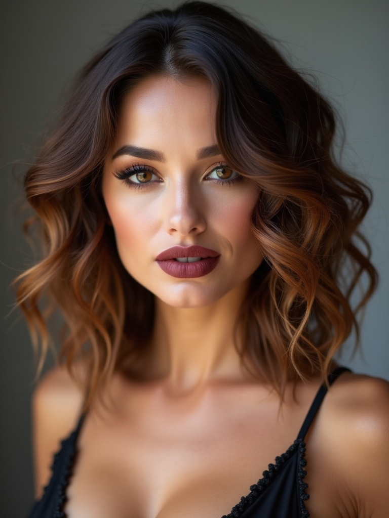 shoulder length lively layered shag