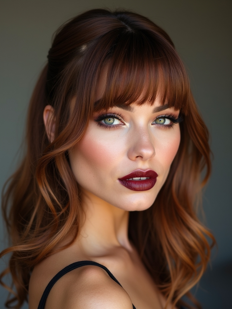 side bangs clipped back peek a boo