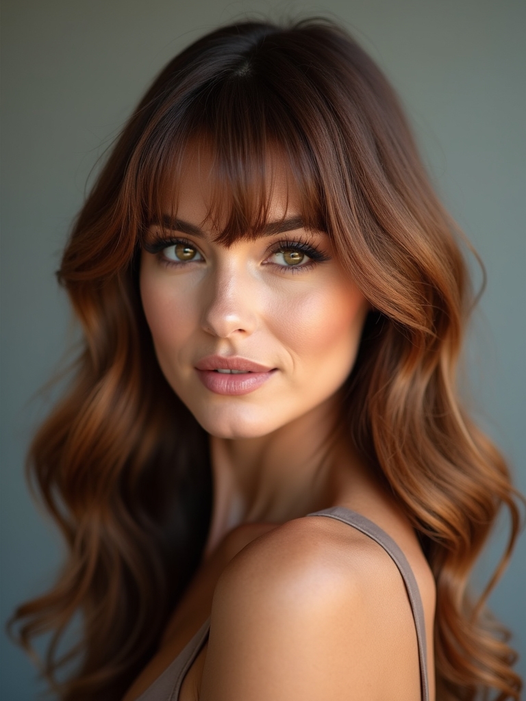 side framing layered sidebangs texture