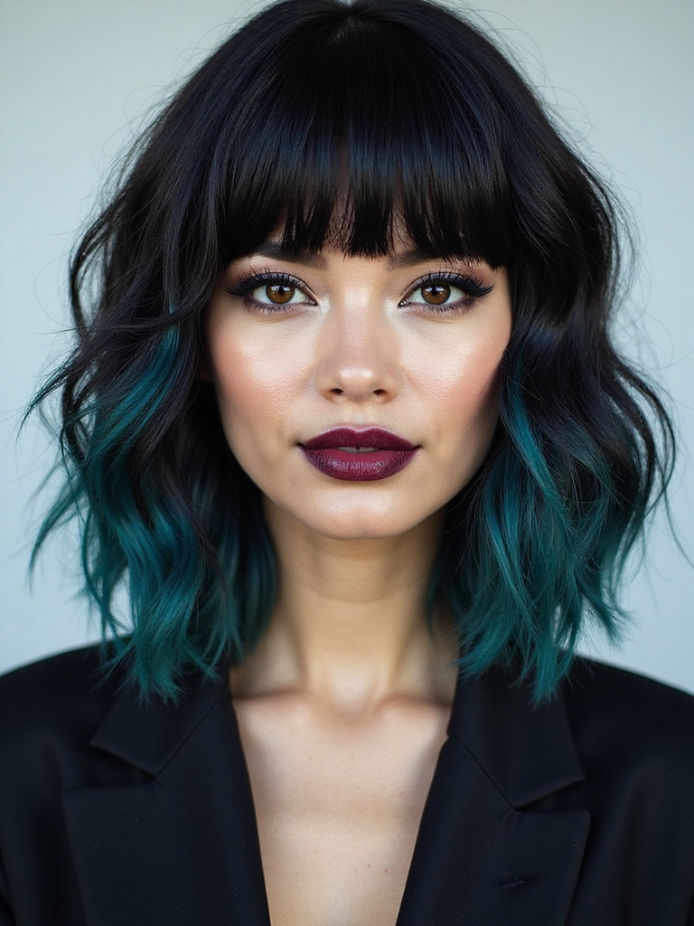 side swept bangs maintenance routine