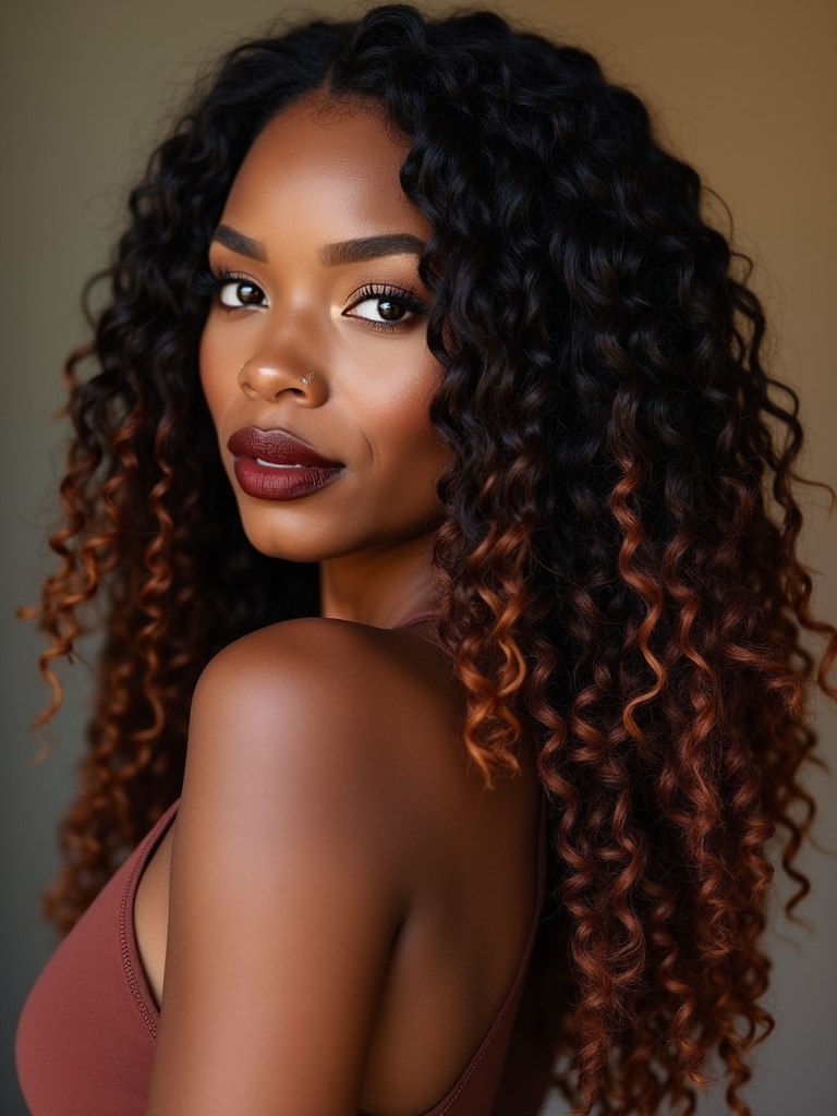 side swept defined curly locs