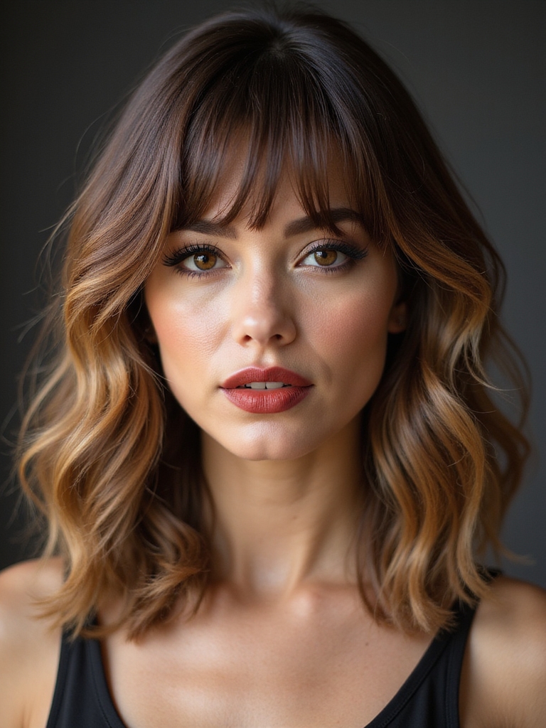 side swept layered celebrity inspirations