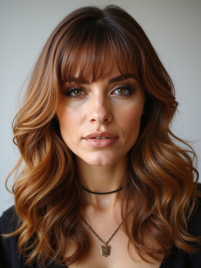 side swept soft face framing curls