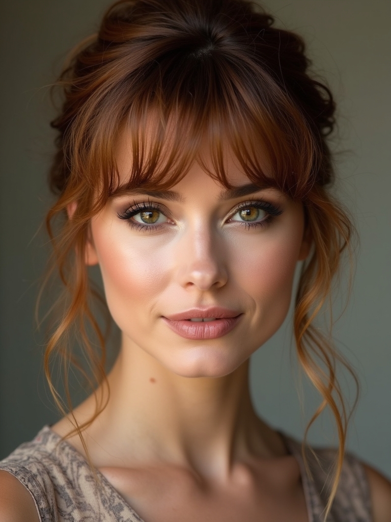 side swept wispy bangs elongate