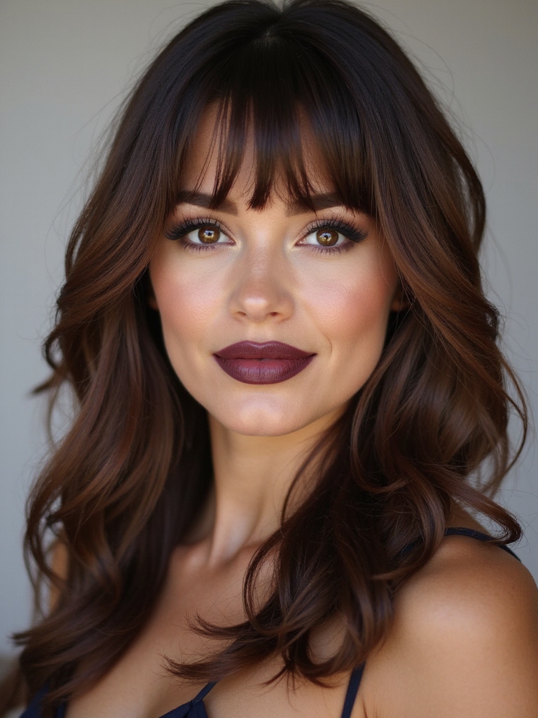 side swept wispy bangs sculpting