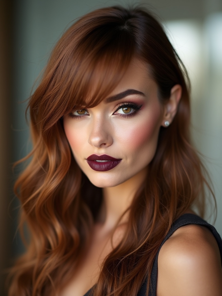 slanted fringe adds personality