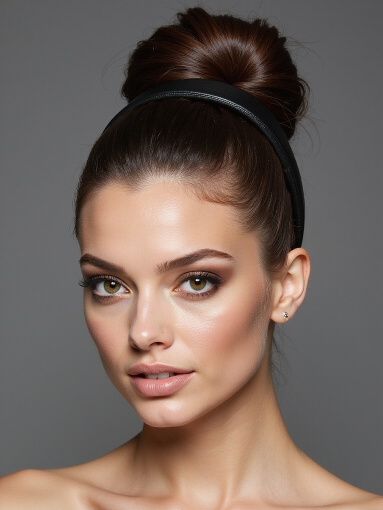 sleek backcombed bun prep