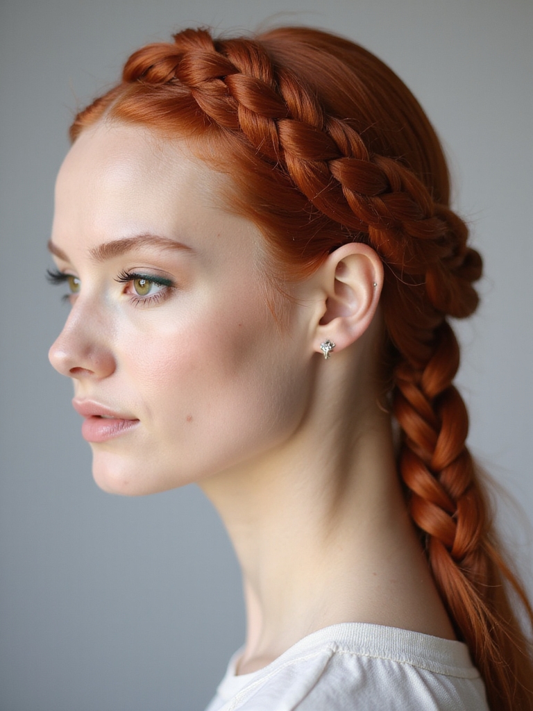 sleek halo braid shine