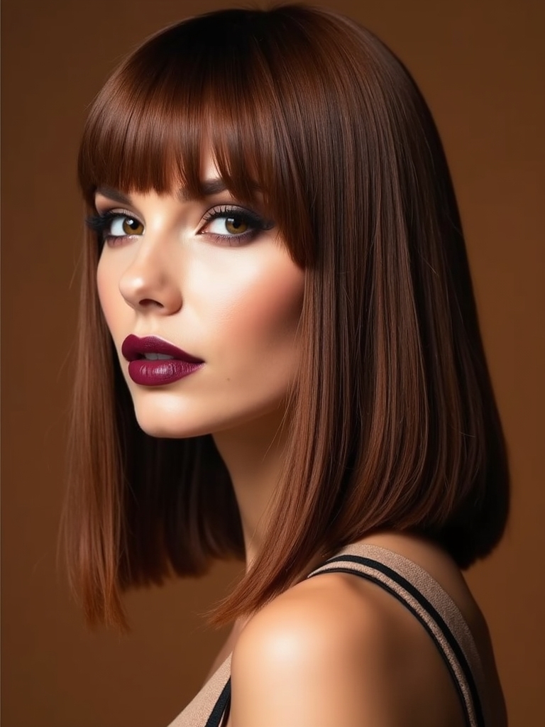 sleek low maintenance side bangs