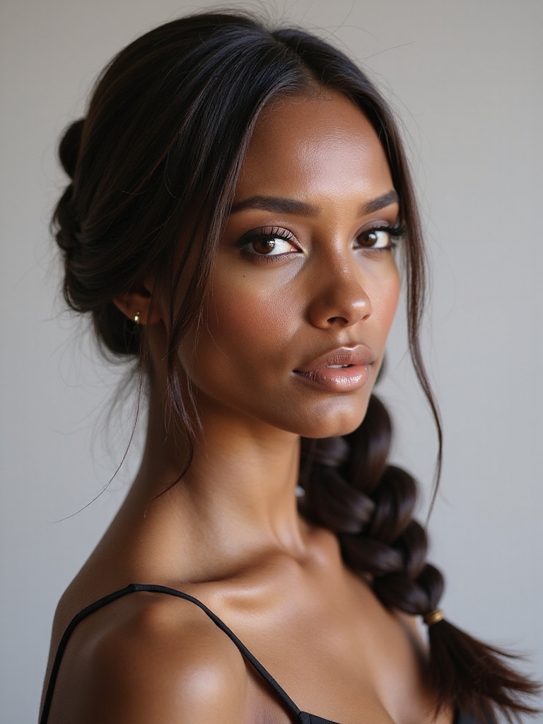 sleek polished fishtail braid