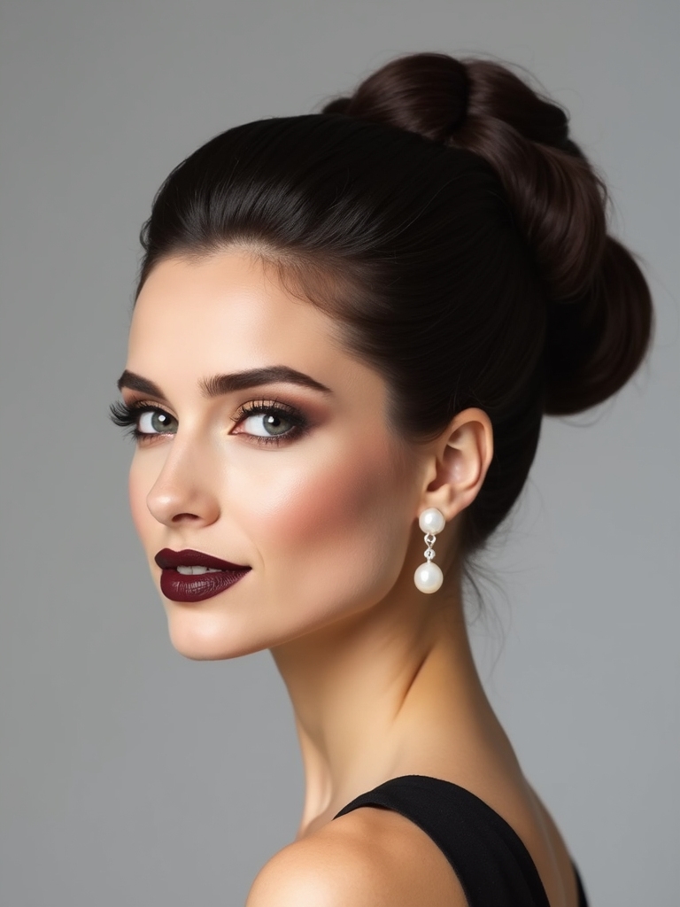 sleek polished tucked up hairstyles