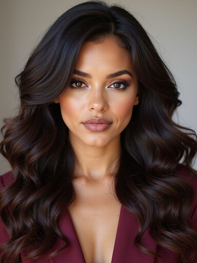sleek roots curly ends