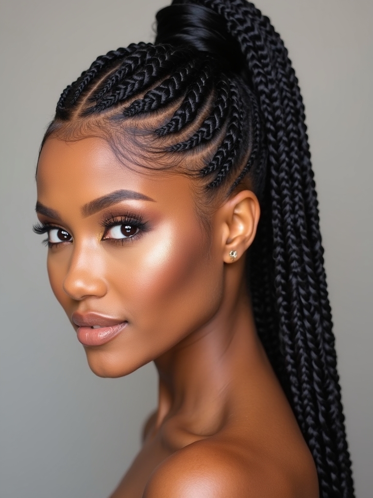 sleek twisted mini ponytail