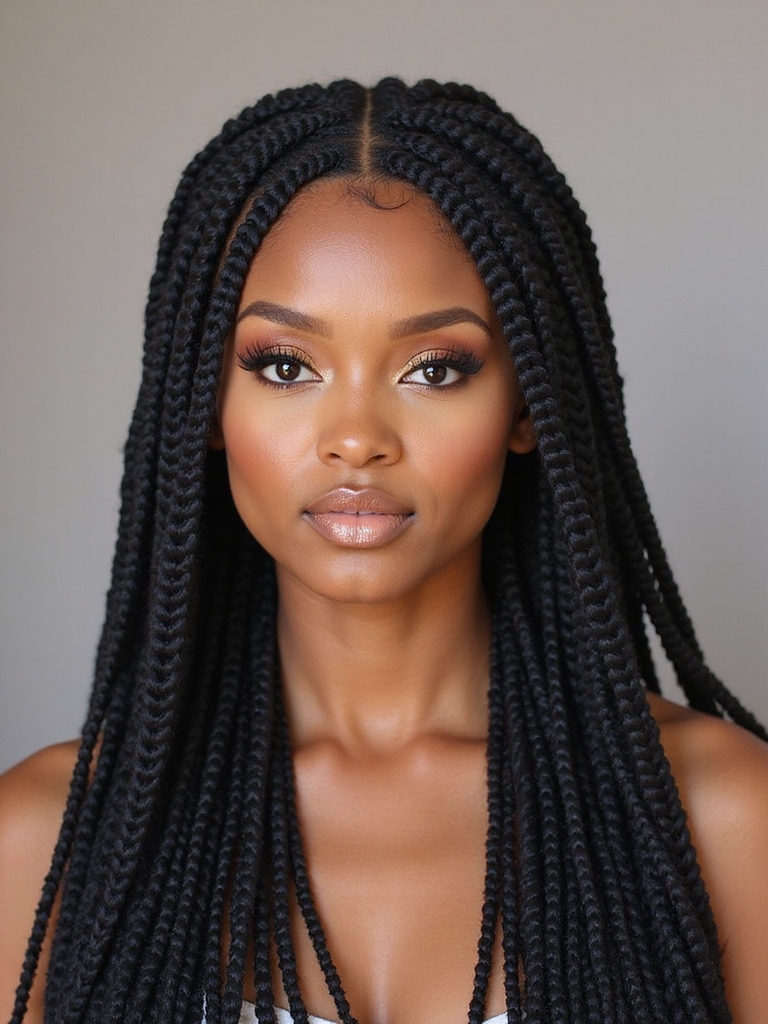 sleek zigzag cornrows with personality