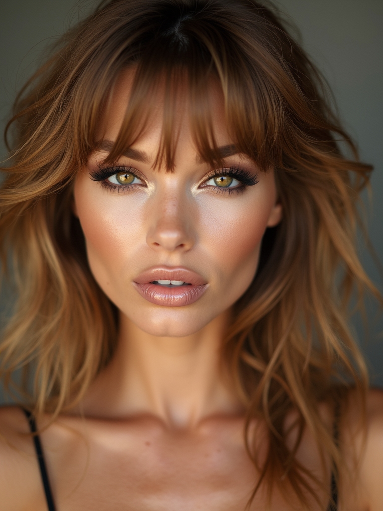 soft airy face framing fringe