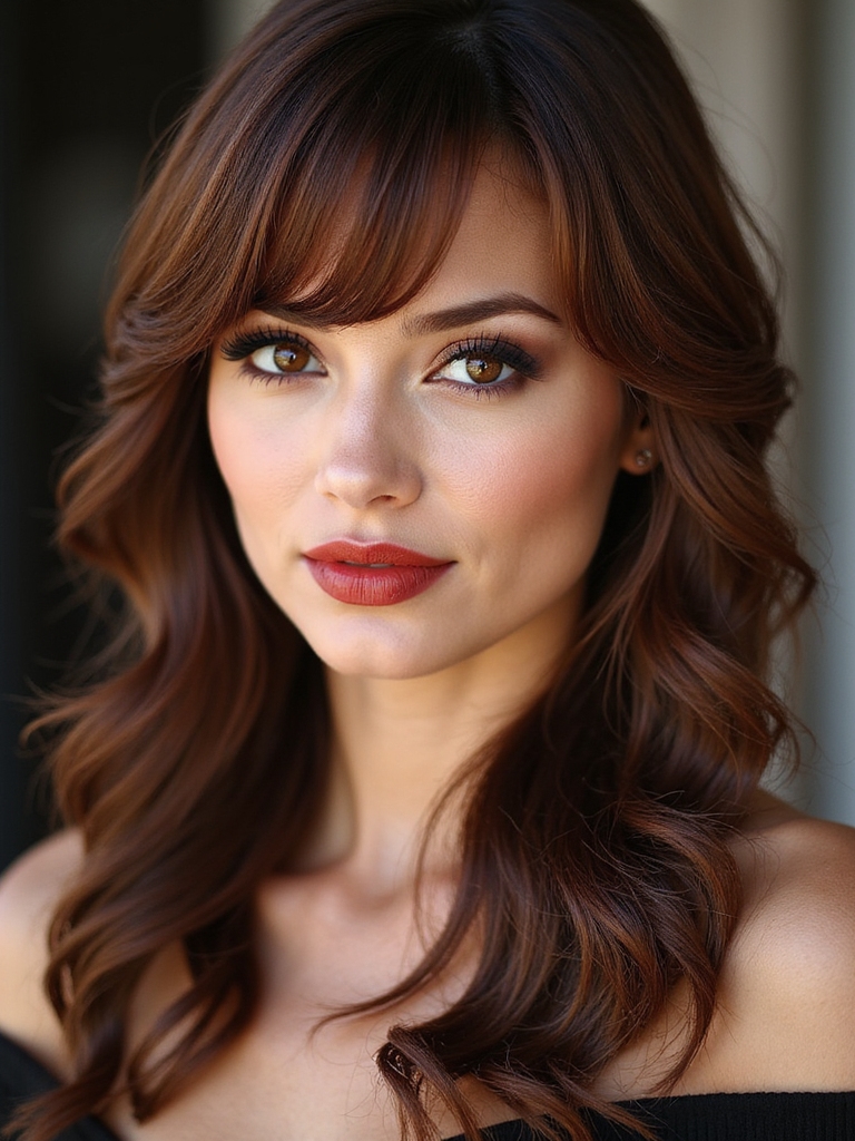 soft angled face framing bangs