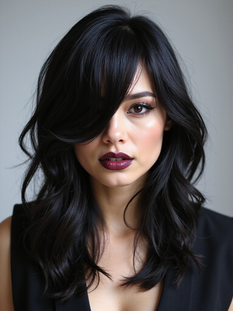 soft angled moody fringe