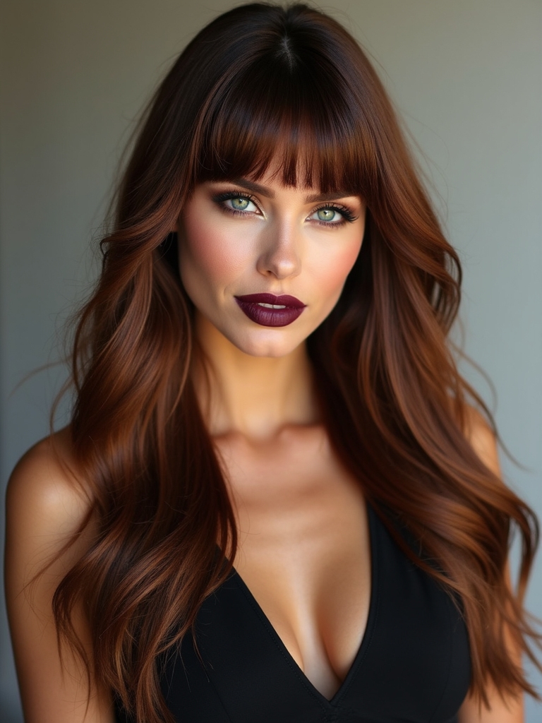 soft blunt bangs balance thickness